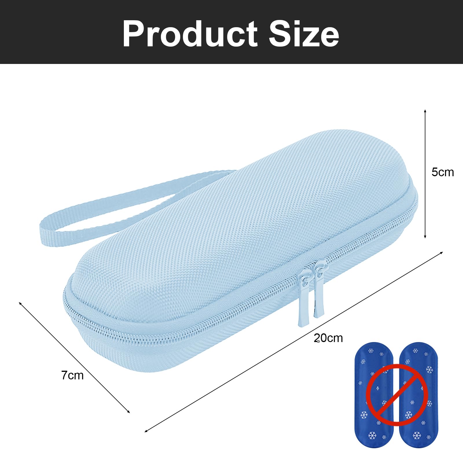 Insulin Pen Case Blue Medicine Bag No Ice Pack Insulin Cooler Travel Case Insulin Pen Portable Medical Cooler Bag for Insulin Pens and Other Diabetes Care Supplies - Image 2