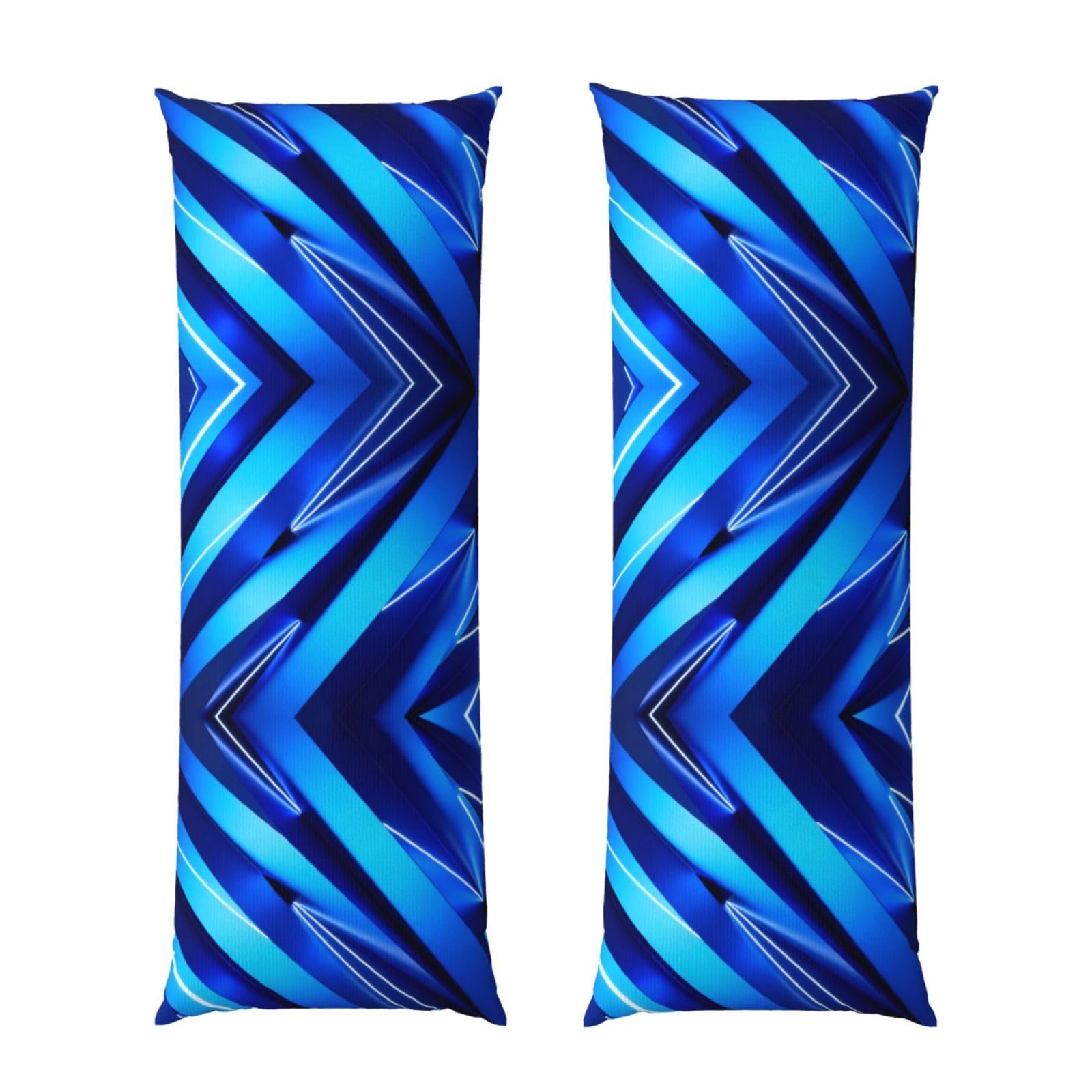 Stripe Body Pillowcase 20x60-Ultra Soft Plush Long Pillow Cover with Hidden Zip for Sleeping