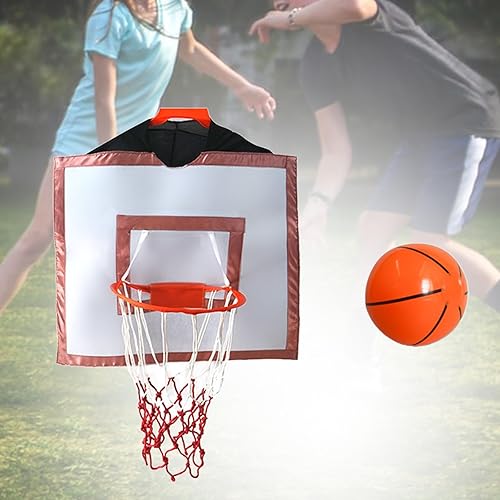 Miniatura 7 de Colaxi Aro de baloncesto portátil, accesorios de baloncesto, disfraces, ropa, juguetes, portátil, con borde de baloncesto, red de baloncesto para