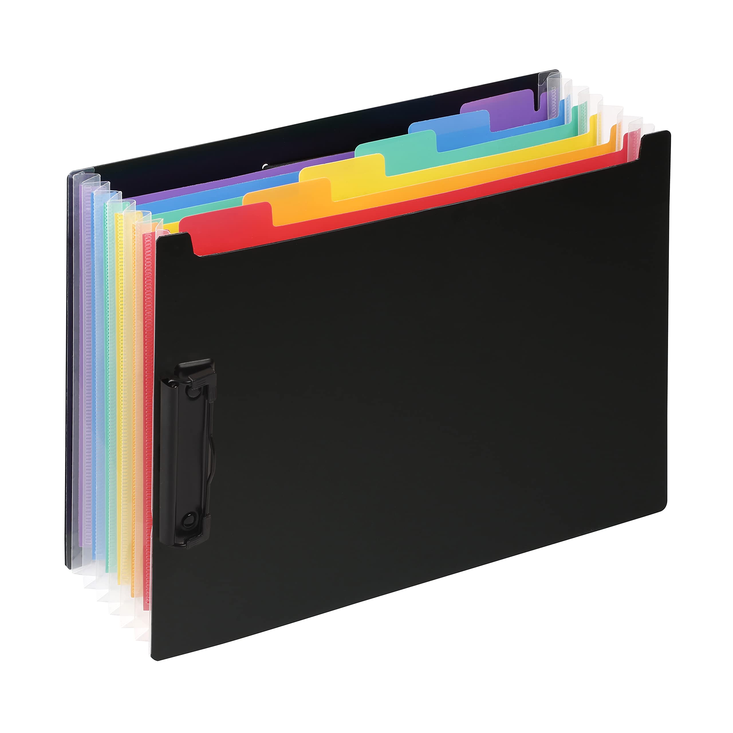 Viquel - 6 Positions A4 Expandable File with clipboard - Rainbow Class "Clip Case" File - Black - Image 4