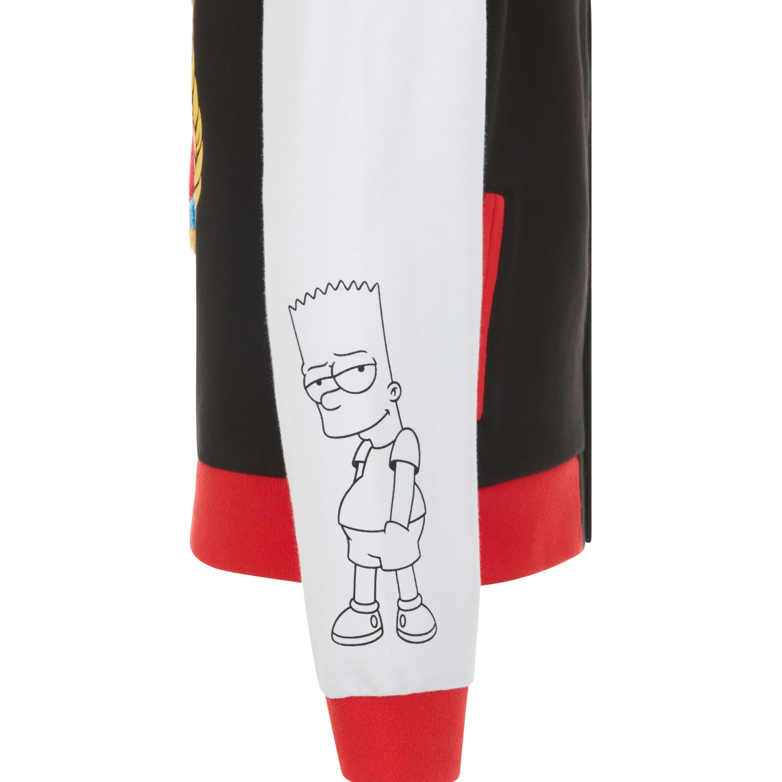 The Simpsons Bart Simpson French Terry Button Up Varsity Bomber Jacket Little To Big Kid Bambini e Ragazzi