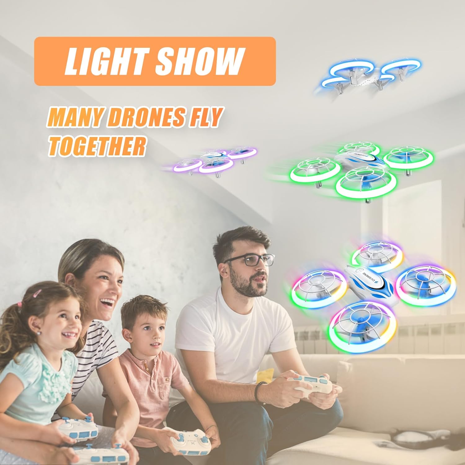 S60 Drone - With LED Lights, 2 Batteries, Altitude Hold and Full Propeller Protect