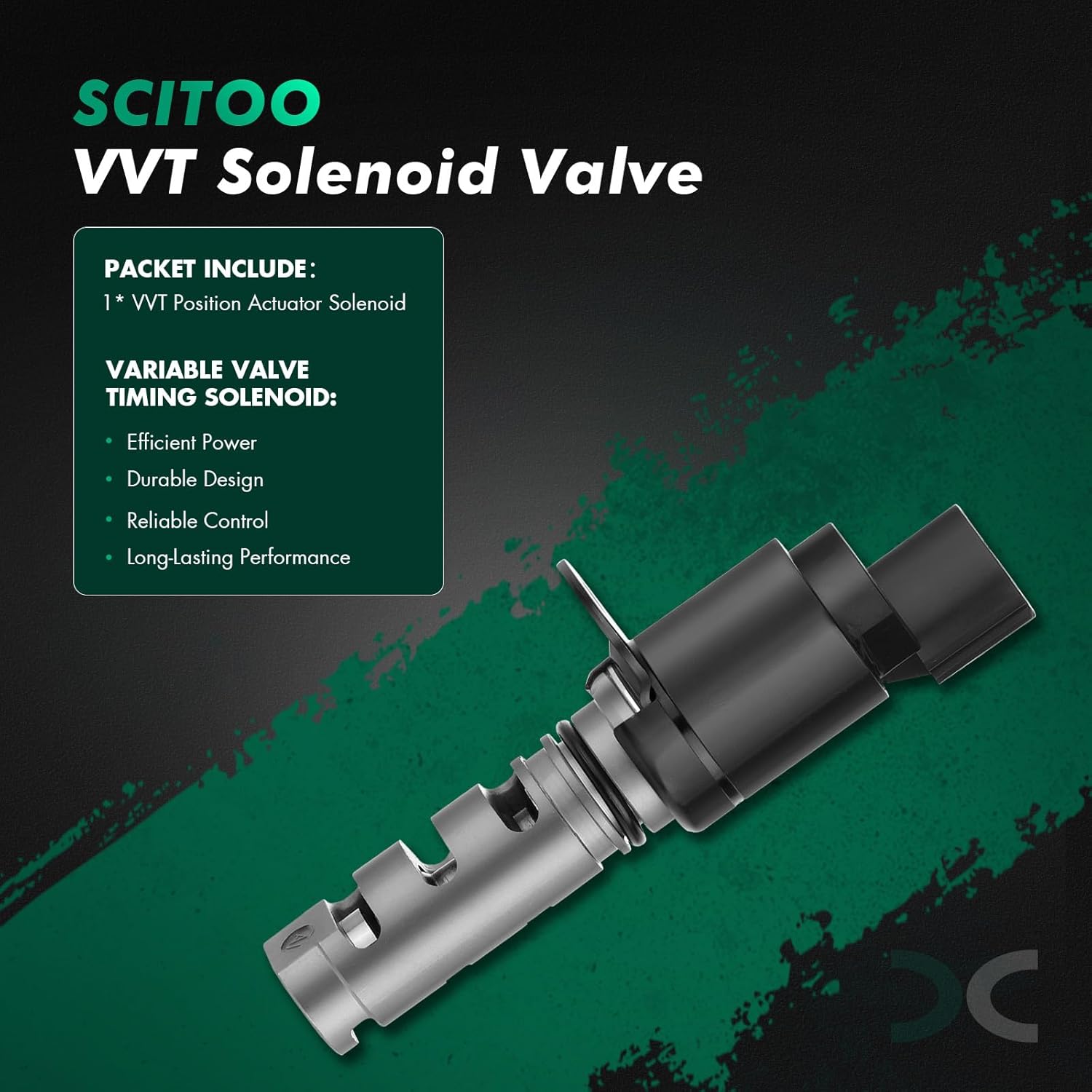 SCITOO Engine Variable Valve Timing (VVT) Solenoid for Hyundai Genesis Coupe Santa Fe Sonata Tucson for Kia Forte Magentis Optima Rondo Sorento for Sportage 2.0L 2.4L 917-284 Front,Left