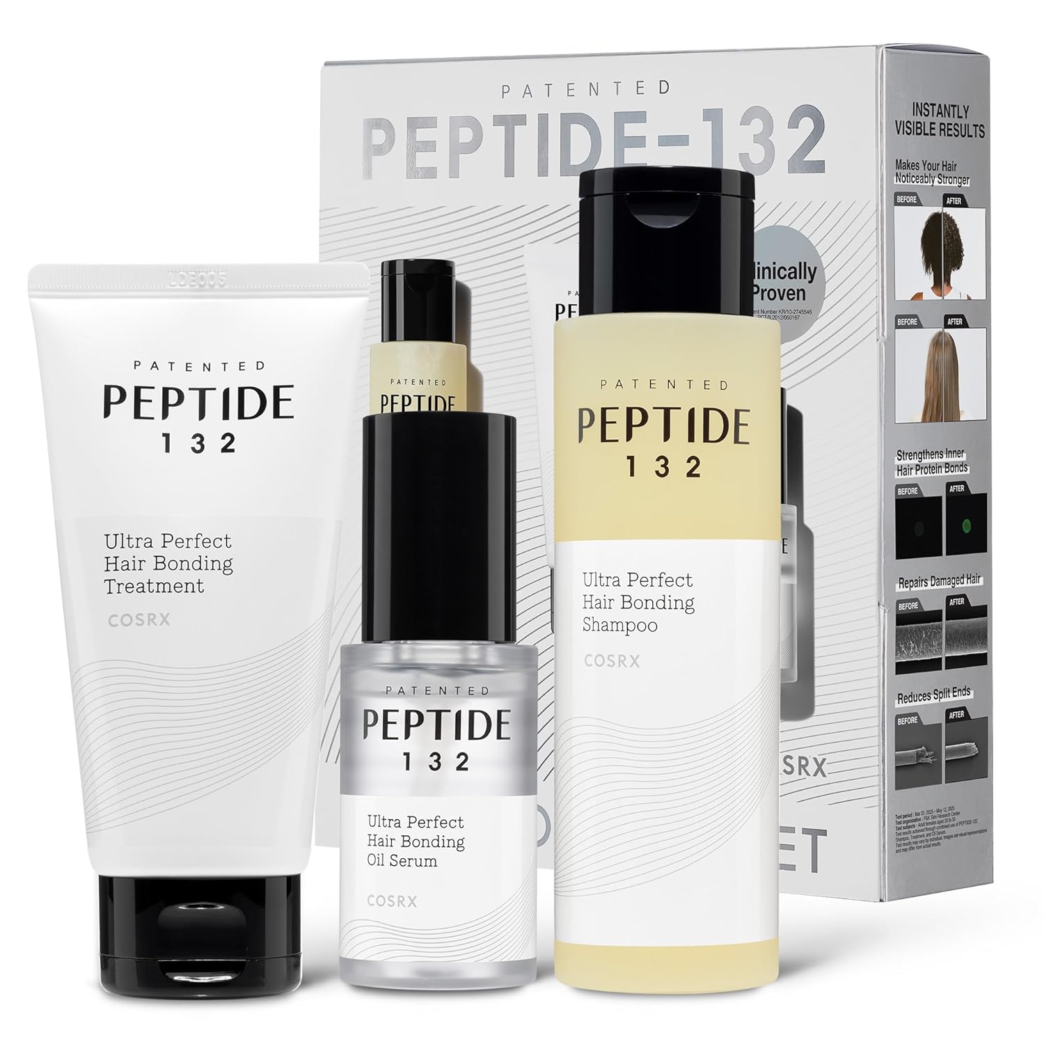 COSRX PEPTIDE 132 Hair Care Set – Bonding Shampoo, Treatment & Oil Serum, Bond Repair Treatment Hair Gift Set for Damaged, Dry Hair, Daily Scalp Treatment for Dandruff, Dry, Itchy or Flaky Scalp COSRX PEPTIDE 132 Hair Care Set – Bonding Shampoo, Treatment & Oil Serum, Bond Repair Treatment Hair Gift Set for Damaged, Dry Hair, Daily Scalp Treatment for Dandruff, Dry, Itchy or Flaky Scalp