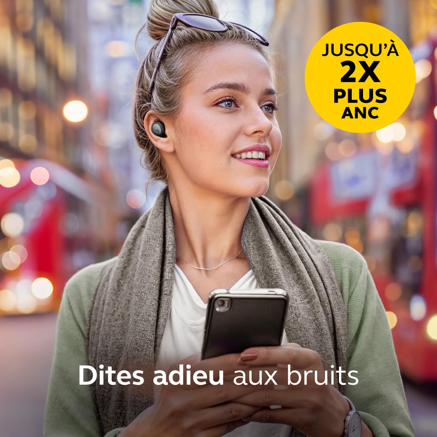 Jabra Elite 10 Gen 2 Écouteurs sans Fil Bluetooth, Audio Spatial Optimisé, Le Audio Smart Case, Design Semi-Ouvert, ANC Avancée, 6 Microphones intégrés et jusqu'à 36 Heures d'autonomie – Noir Titane