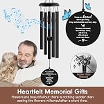 YOUNTASY Sympathy Wind Chimes, Memorial Wind Chimes for Loss of Loved One Prime, Windchimes in Memory of a Loved One, Loss of Father Mother Bereavement/Sympathy/Memorial Gifts for Remembrance, 35in