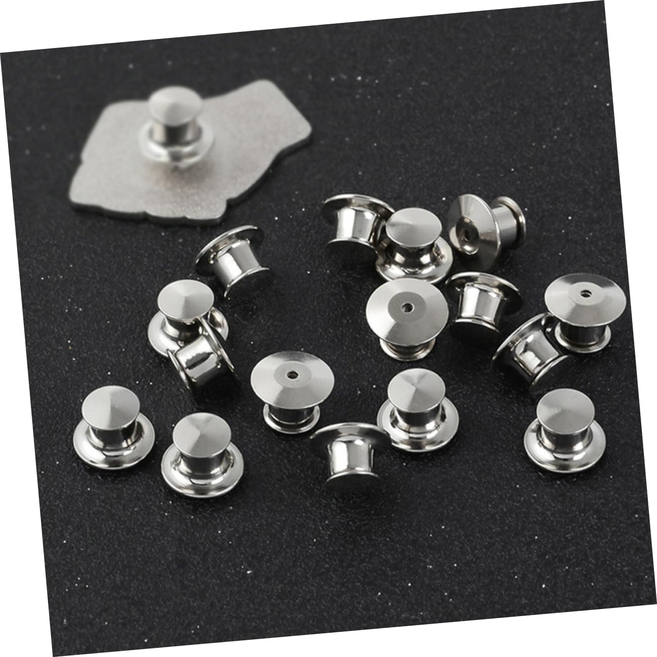 LIFKOME 25Pcs Copper Locking Brooch Pin Backs for Crafts Sturdy Metal Clasp Flat Round Design for DIY Jewelry Making and Embellishing Clothing
