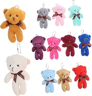 CAXUSD 12 Pçs Ursinho De Pelúcia Chaveiro Mini Chaveiro Acessórios Enfeitados Brinquedos De Pelúcia Pingente De Urso De Pelúcia Mochila Chaveiro De Pelúcia Ursos De Pelúcia Chaveiro Mini