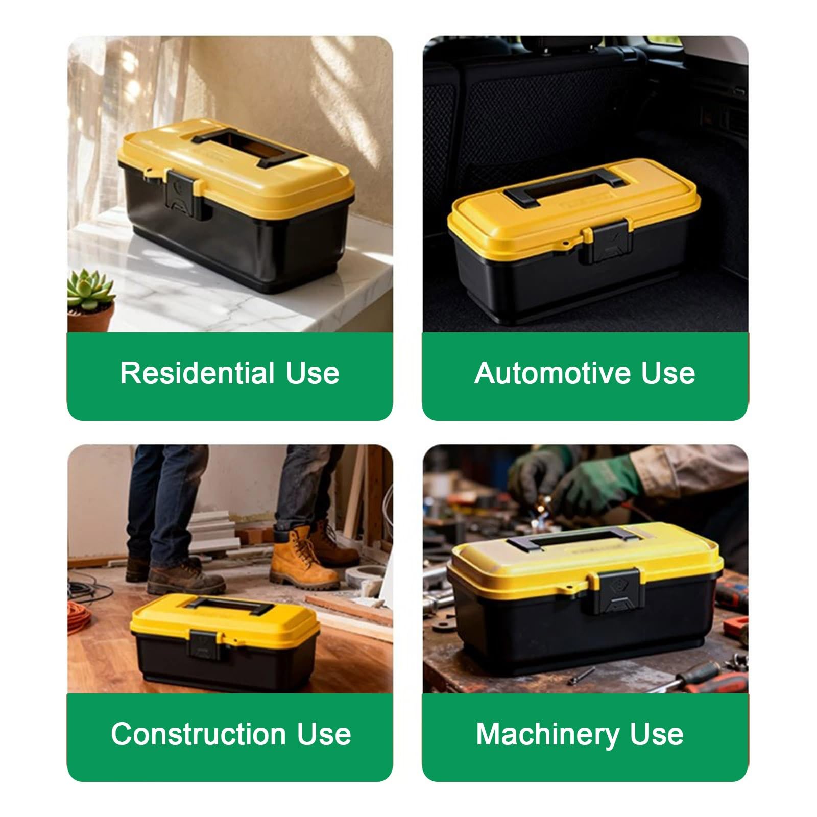 Profond Trousse Outils, PP Caisse Outil avec Plateau de Pieces