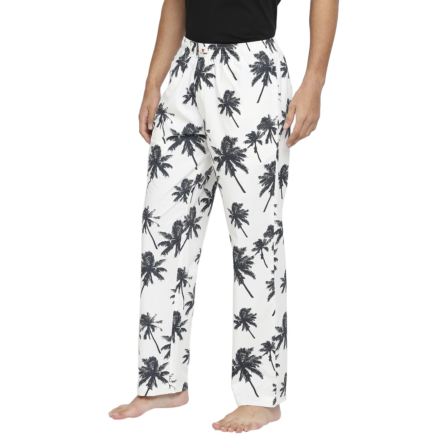underjeans by Spykar Men White/Navy Cotton Printed Pyjama Regular Fit (UJ-MPYJ-PPJ001 M)-picture-11