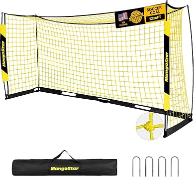 MangoStar Soccer Goal 12X6 FT Soccer Goals for Backyard Portable Soccer Net