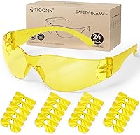 Vista 18 de TICONN Gafas de seguridad transparentes para hombres, gafas protectoras resistentes a los arañazos y impactos, cumplen con la norma ANSI Z87.1