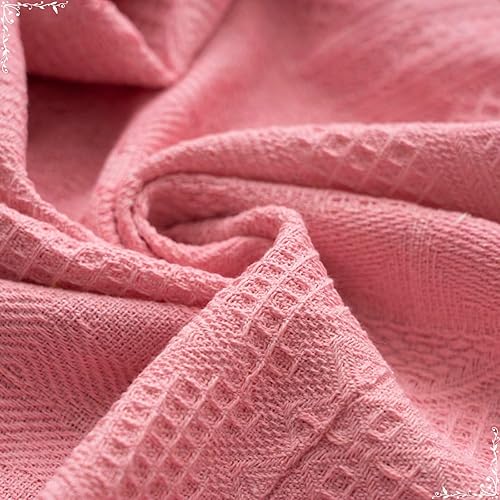 Miniatura 3 de Mesnt Funda para sofá, color rosa, poliéster, con textura de rombos, para sala de estar, perros, mascotas, 71 pulgadas de ancho x 134 pulgadas de