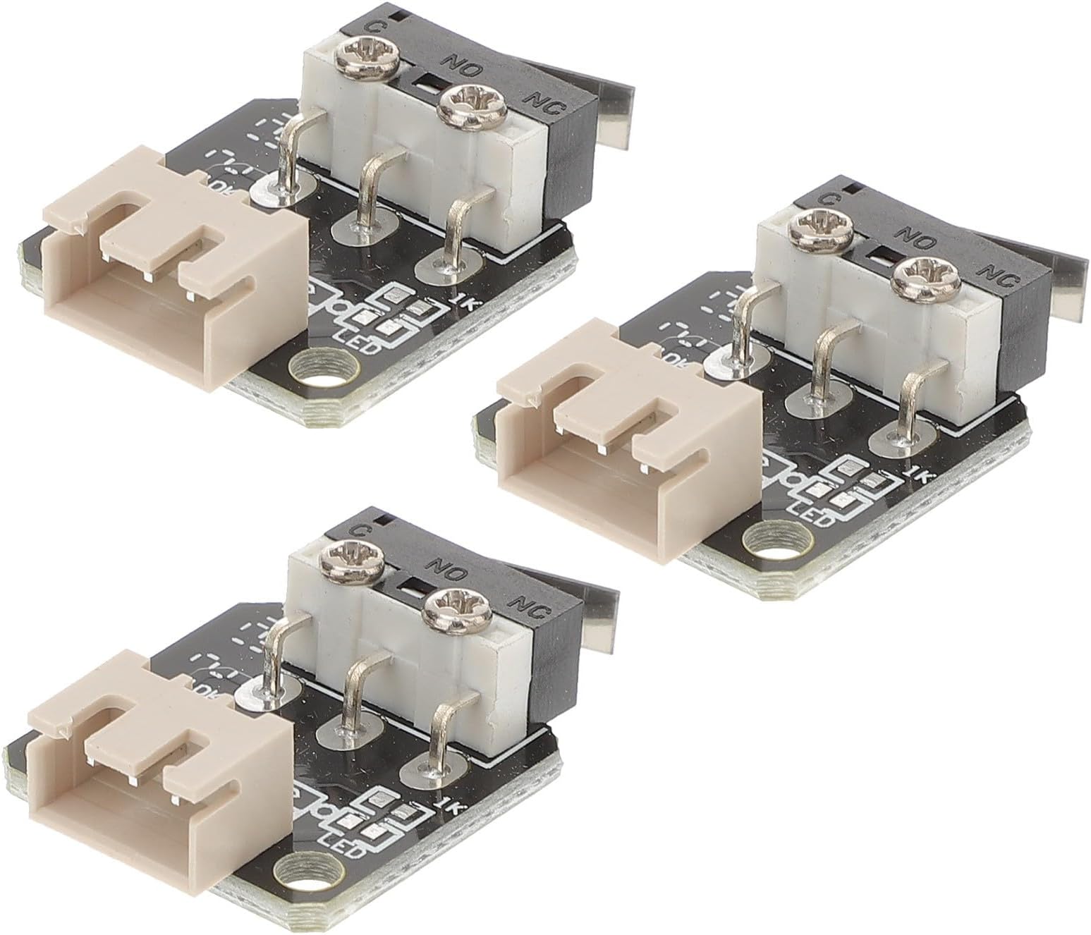POPETPOP 3pcs 3d Printer End Stop Limit Switch Replacement for Cr10 Ender3 with Mechanical End Stop Module, Compatible with X, Y, and Z Directions, Industrial 3d Printer Accessories