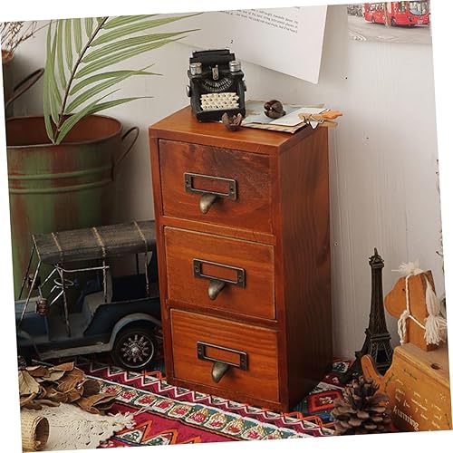 Miniatura 4 de NUOBESTY Cajones de almacenamiento de tocador de madera Organizador de oficina Gabinete decorativo Cajón robusto