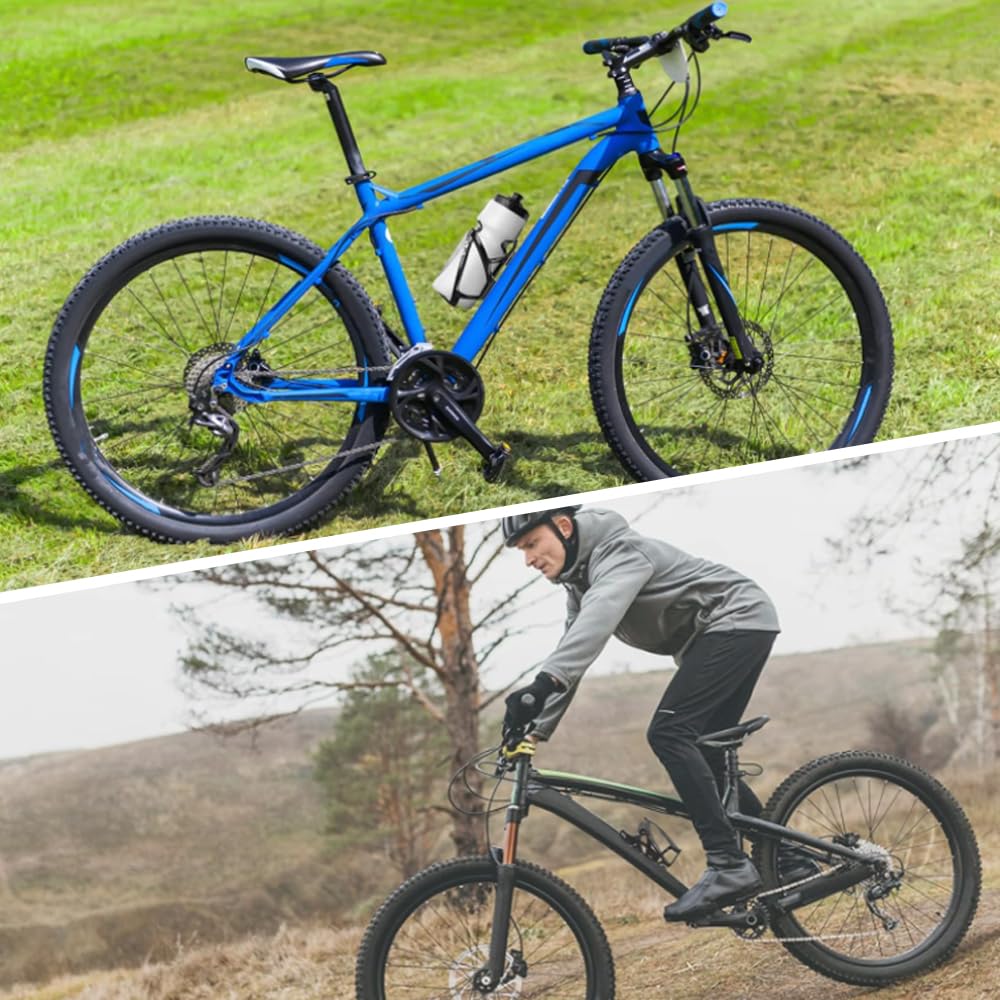Uchwyt na butelkę rowerowy, 2 sztuki, wytrzymały, ultralekki uchwyt na butelkę z wodą, do rowerów górskich MTB, wyścigowych, górskich (czarno-niebieski) | Ultralekki uchwyt na bidon akcesoria do roweru wyścigowego Gravel Bike Mountain Bike