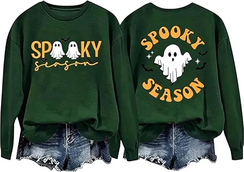 Womens Halloween Sweatshirt Crewneck Trendy Themed Women Swe