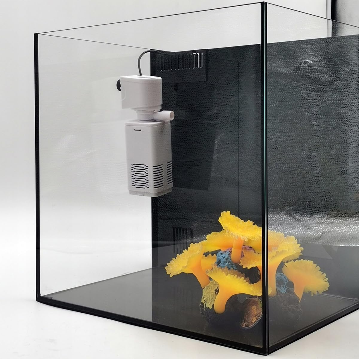 Hintergrunddekor Aquarium Rückwand Schwarz 120x50 cm – selbstklebende Folie, wasserfest und langlebig – hochwertige Aquarium Rückwand für Süßwasser- & Meerwasseraquarien