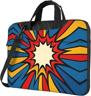 Laptop Sleeve for Men Women, Boom Printed Shockproof Computer Case, Funny Travel Daypack