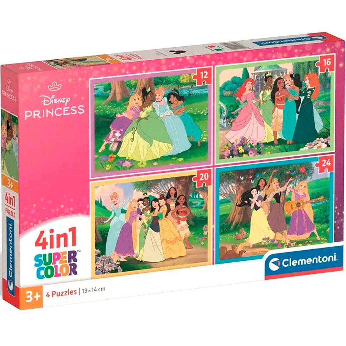 Disney Princess Jigsaw Puzzles 4 in 1 Box 12 16 20 24pc Puzzles