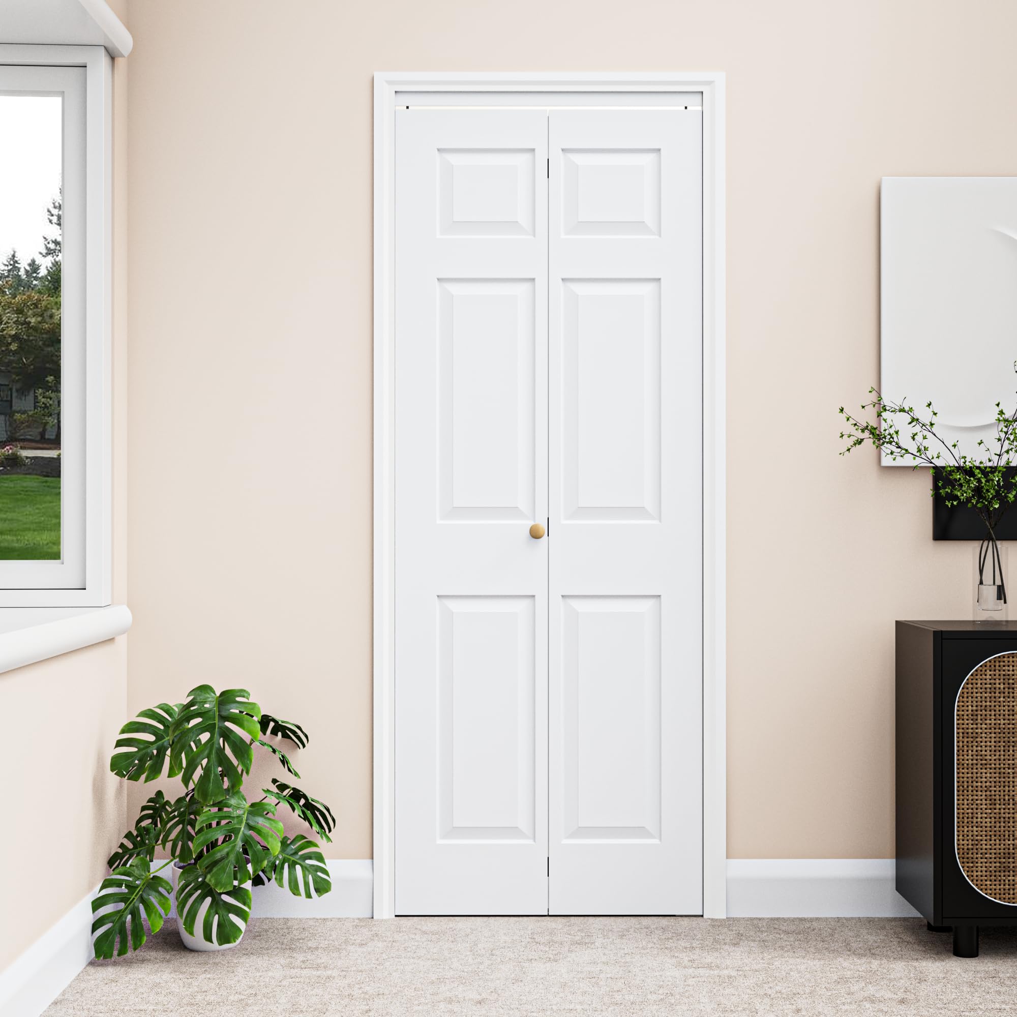 CRUTOP 6-Panel Bifold Closet Door