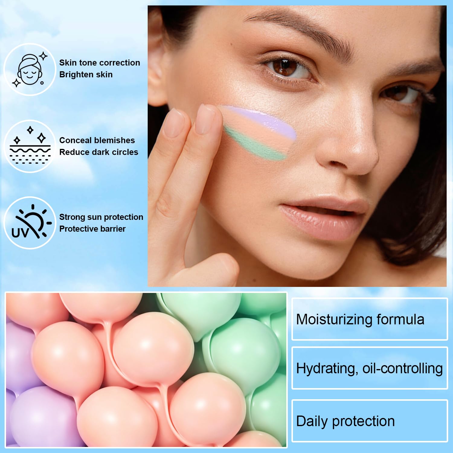 3-in-1 Primer: SPF 50 Sunscreen & Makeup Base -4 3-in-1 Primer: SPF 50 Sunscreen & Makeup Base -4