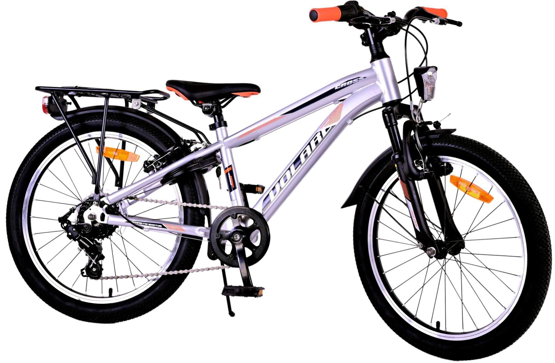 Volare Cross Bicicletta per bambini � ragazzi � 20 pollici � argento, 6  marce : Amazon.it: Sport e tempo libero