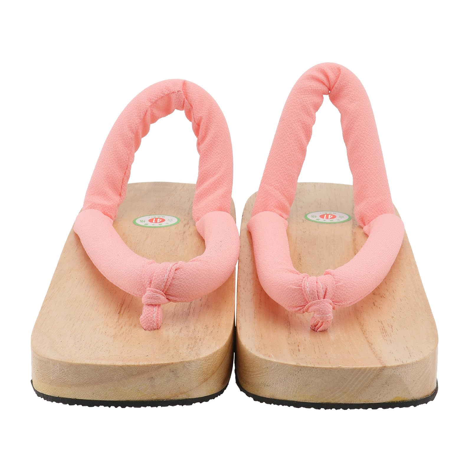 ifundom Sandalias Planas para Mujer Rosa de Madera y Goma, 1 Par