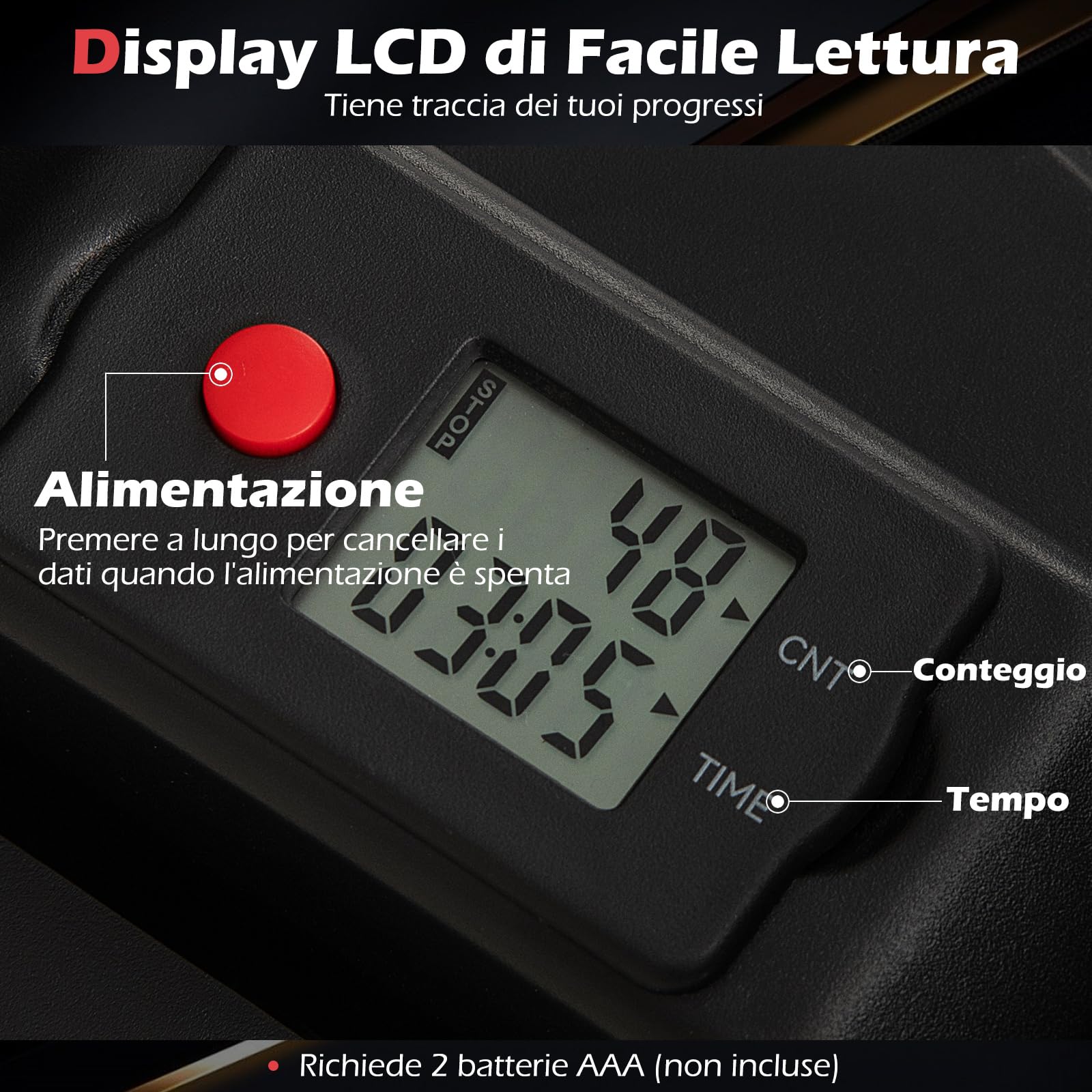 COSTWAY Stepper Fitness con Manubrio Regolabile in Altezza, Display LCD, Pedali Antiscivolo e Resistenza Idraulica, Stepper in Metallo, ABS, PP e EVA per Casa, Ufficio e Palestra
