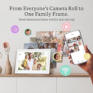 BSIMB 15.6 Inch Digital Calendar - Chore Chart, Meal Planner, Rewards System, Photo Display, Smart Electronic Calendar Touchscreen Interactive Hearth Display for Family Schedules, Seamless Scheduling White