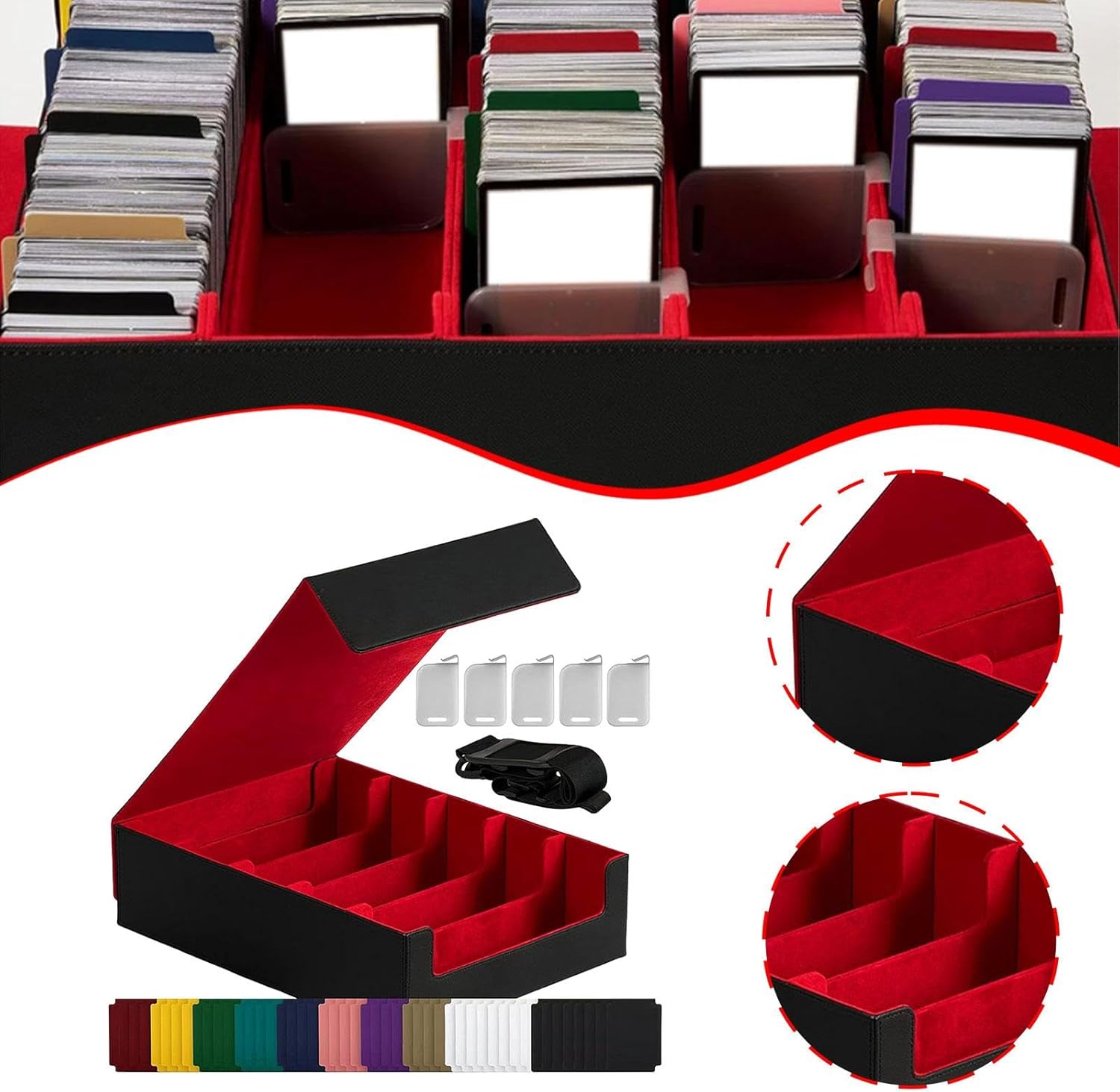 Amazonセール】HG CHASING TRIBE製のカードケースがお買い得に - HOBBY Watch カードデッキボックス トレーディングカード収納ボックス 防水 3800枚以上収納可能 仕切り24枚とスタンド5個付き コレクションオ