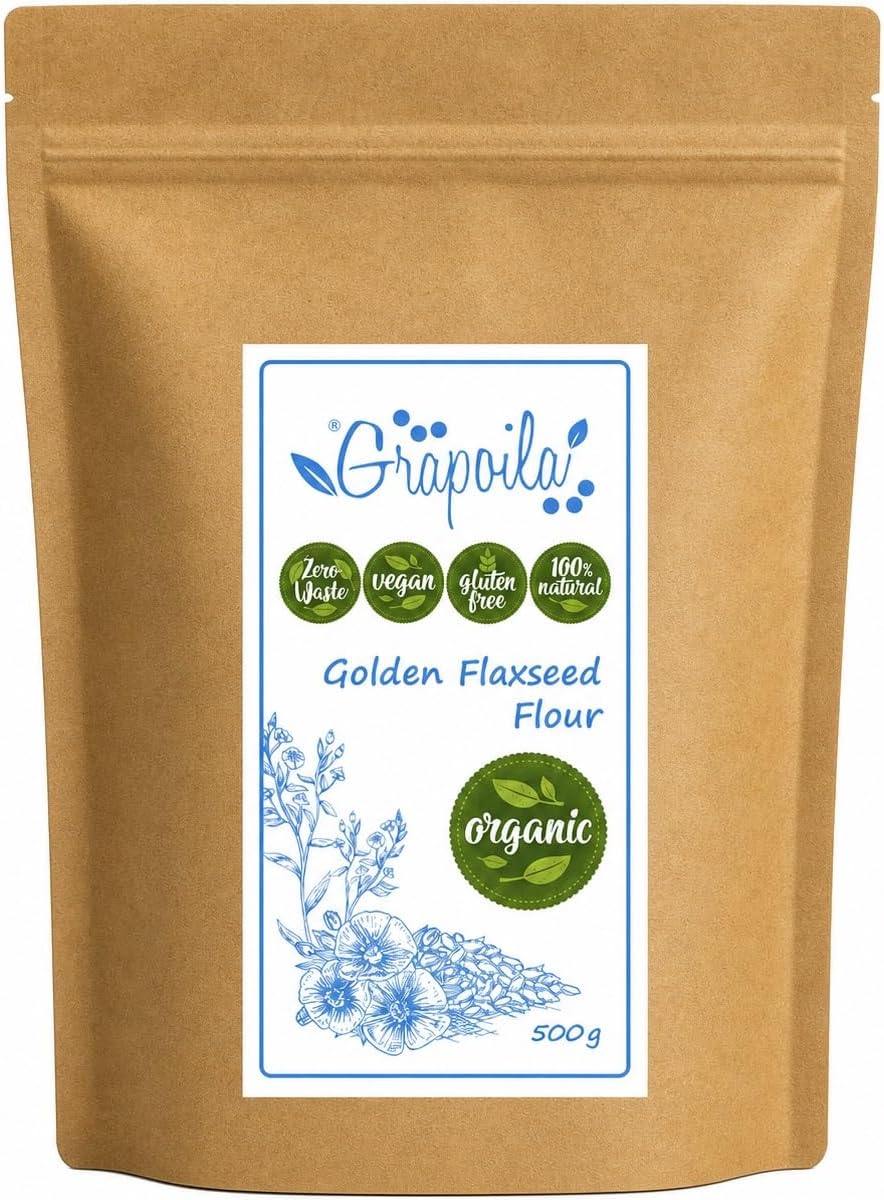 Organic Ground Golden Flaxseed / Milled Linseed 500g - Gluten Free Flour - Raw & Vegan Meal