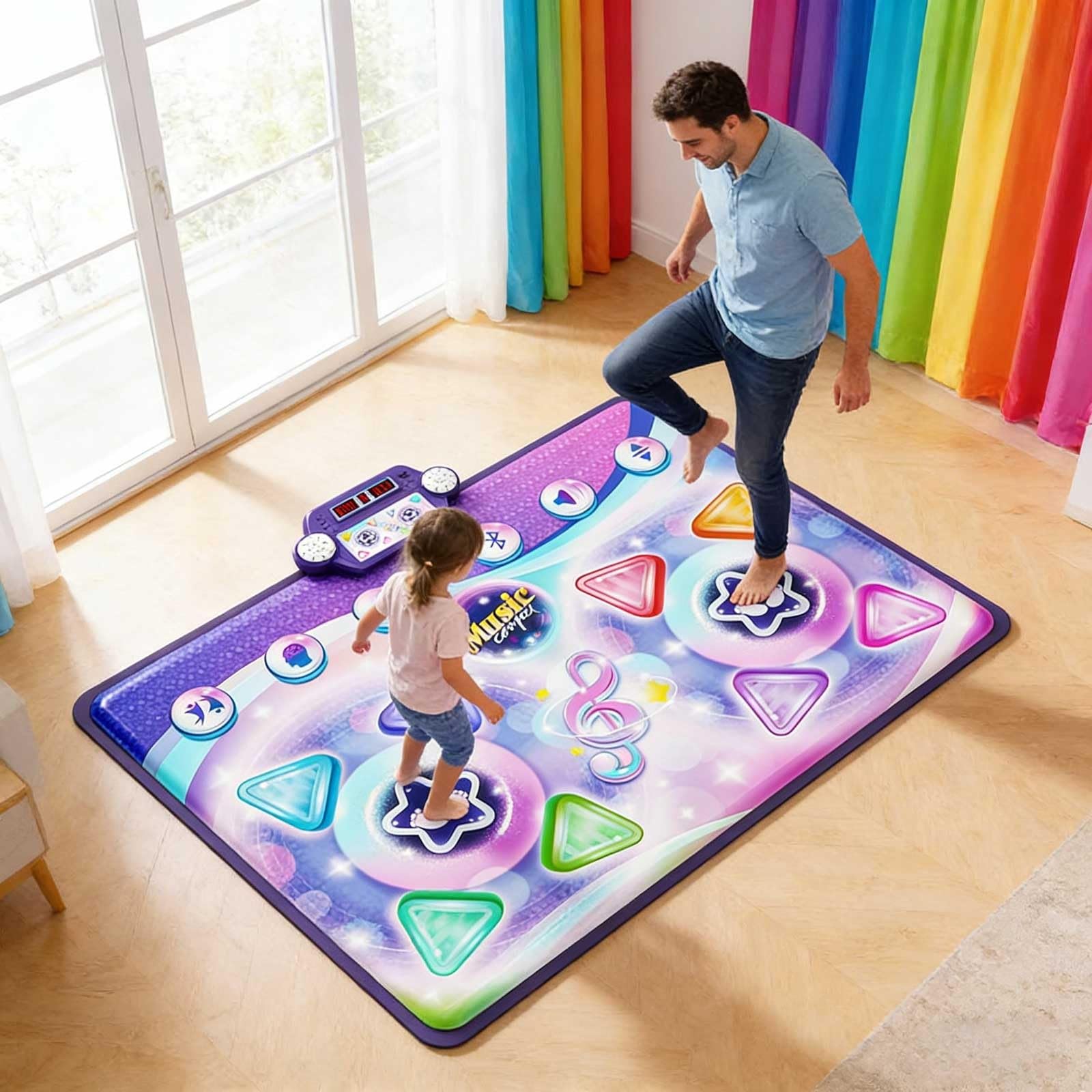 Lernspielzeug Interaktive Tanzmatte mit Musik, Lichtern und Lernspielen für Kinder Spielzeug-82