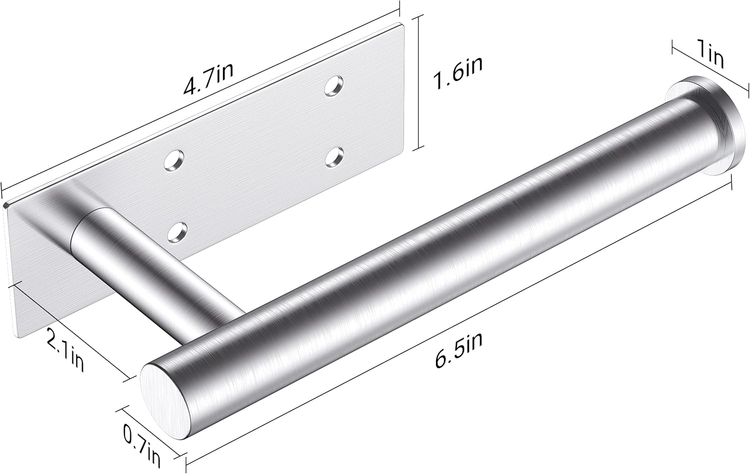 Toilet Paper Holder Wall Mount, HOUSESAPP Bathroom Paper Roll Holder, SUS304 Stainless Steel 2 Installation Methods Adhesives : Tools & Home Improvement