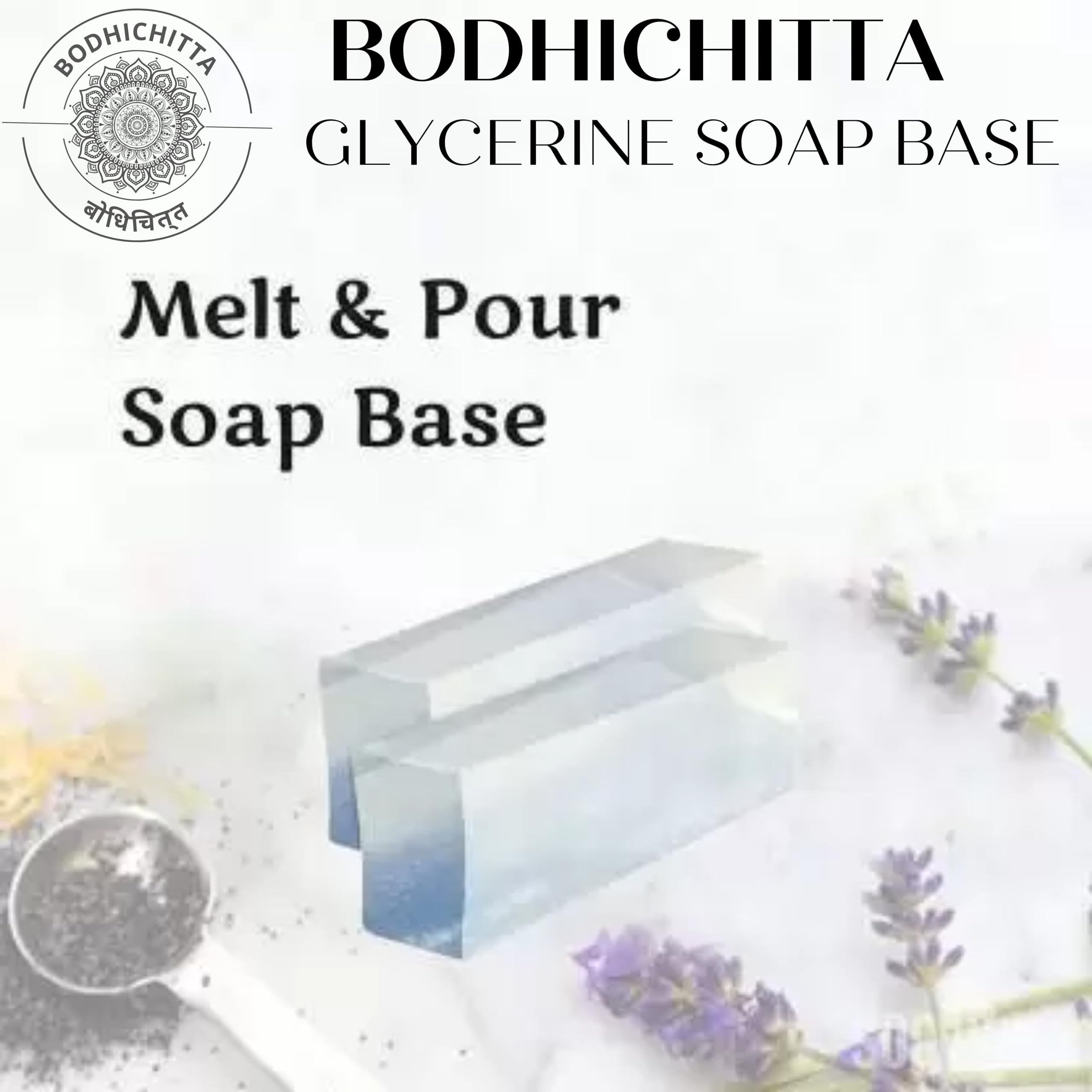 BODHICHITTA Glycerine Transparent Soap Base |100% Pure Organic & Natural | Paraben, SLS, Chemical Free | Melt & Pour Soap Base Bar For Soap Making 5kg