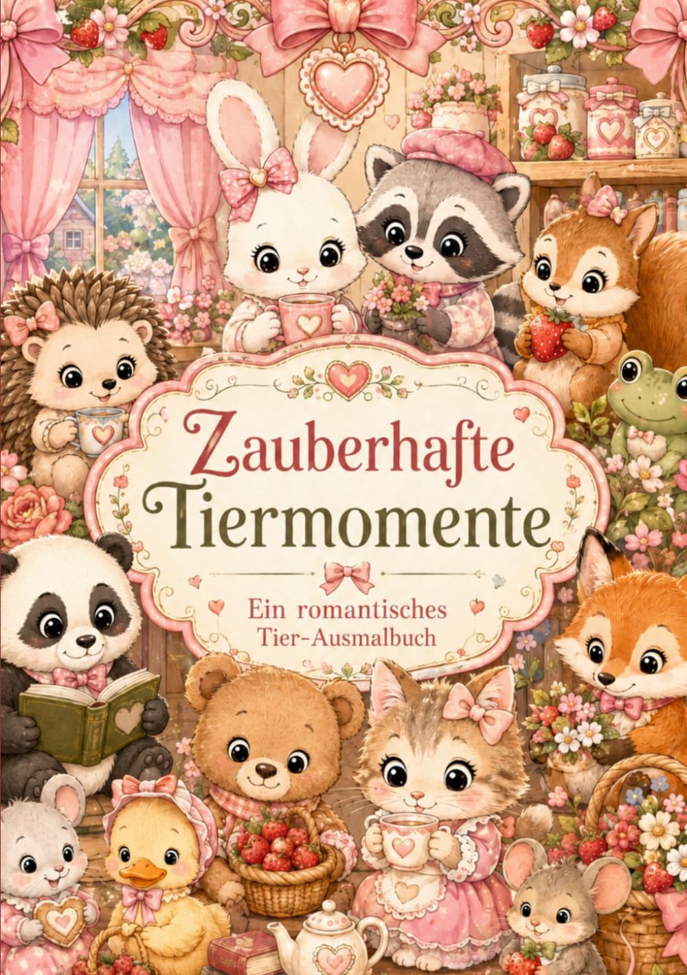 Zauberhafte Tiermomente: Süße Ausmalbilder für Kinder & Erwachsene – mit niedlichen Tierfreunden, gemütlichen Alltagsszenen und dekorativen Bilderrahmen