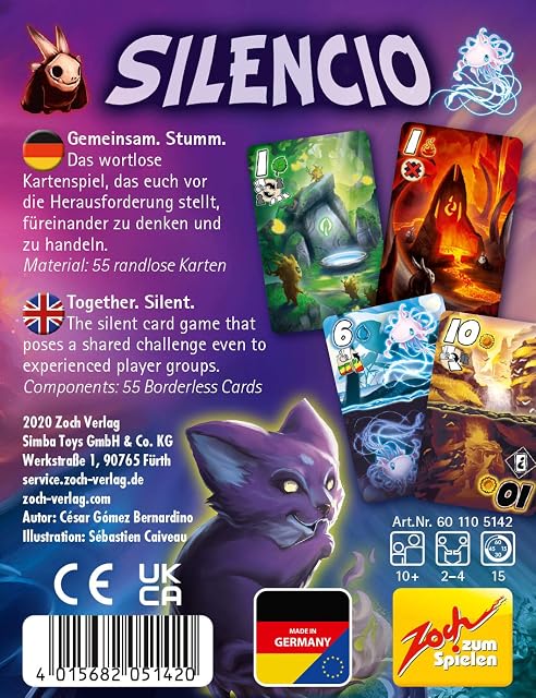 Foto 2 de 6 de Zoch 601105142 Silencio - Juego de Cartas sin Palabras Que Pone a los Jugadores Ante un desafío, a Partir…
