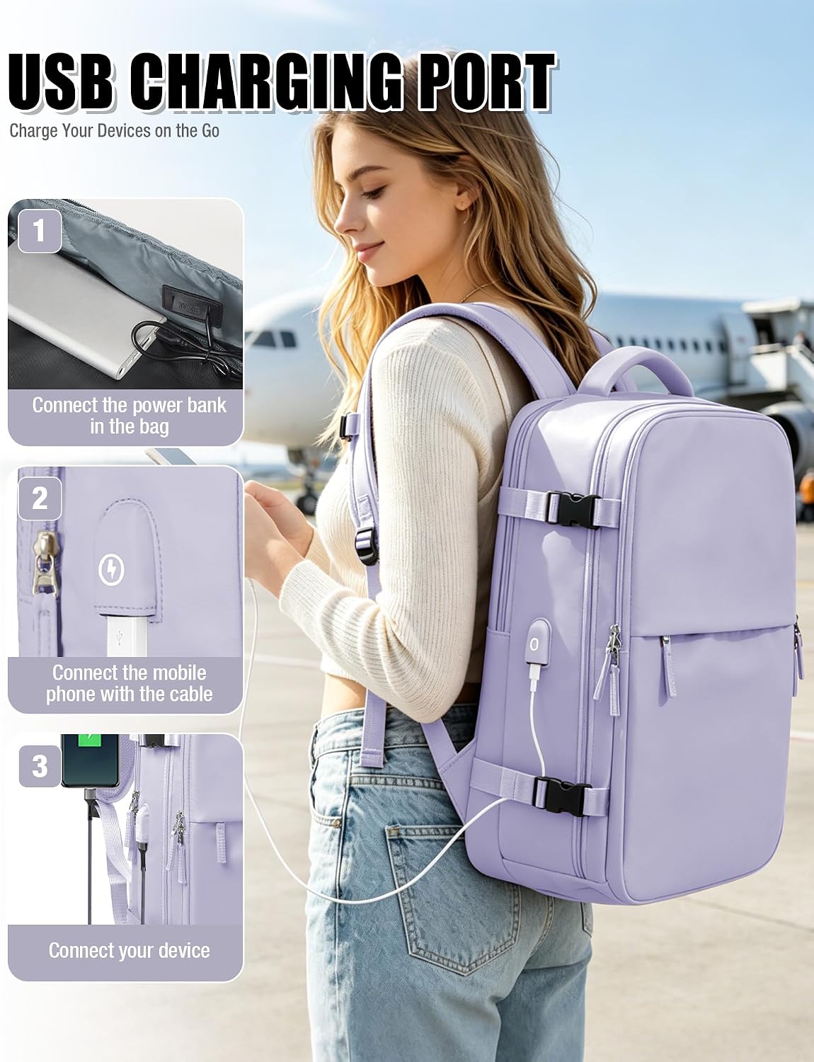 WONHOX Mochila de armazenamento a vácuo para viagem com bomba de ar, B11-taropurple, Large, Minimalista WONHOX Mochila de armazenamento a vácuo para viagem com bomba de ar, B11-taropurple, Large, Minimalista
