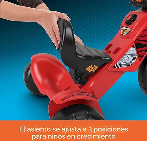 Miniatura 4 de Fisher-Price Triciclo para niños pequeños Harley-Davidson con luces y sonidos, bicicleta de juguete con asiento ajustable y almacenamiento para
