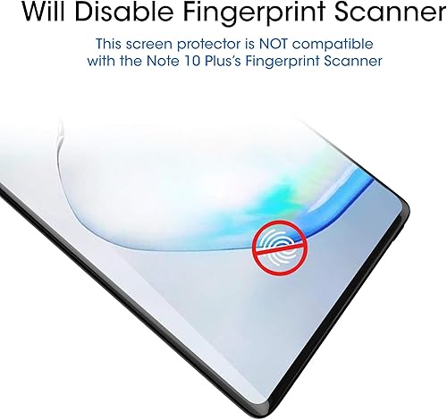 Miniatura 2 de amFilm Protector de pantalla de vidrio templado para Galaxy Note 10 Plus, Note 10+ (2019), matriz de puntos con bandeja de fácil instalación (no