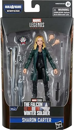 Miniatura 5 de Marvel Legends Series Sharon Carter - Figura de acción de 6 pulgadas, serie Disney+, MCU, incluye 4 accesorios y 2 piezas Build-A-Figure