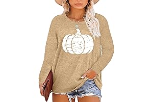 Chulianyouhuo Plus Size Halloween Pumpkin T Shirt