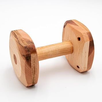 Leerburg Schutzhund IGP Level 1 Dumbbell Handcrafted IPO Wood Dumbbell Hand Made in Wisconsin for Dog Sport Training