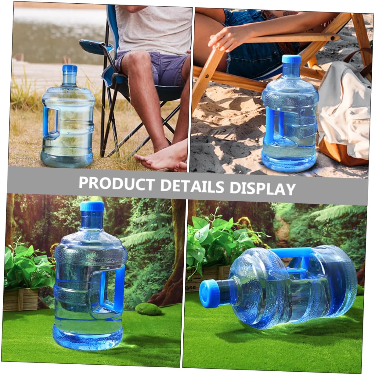 2pcs Portable Water Container Durable Pet Water Jug with Handle Design for Camping Hiking Outdoor Activities and Travel Storage