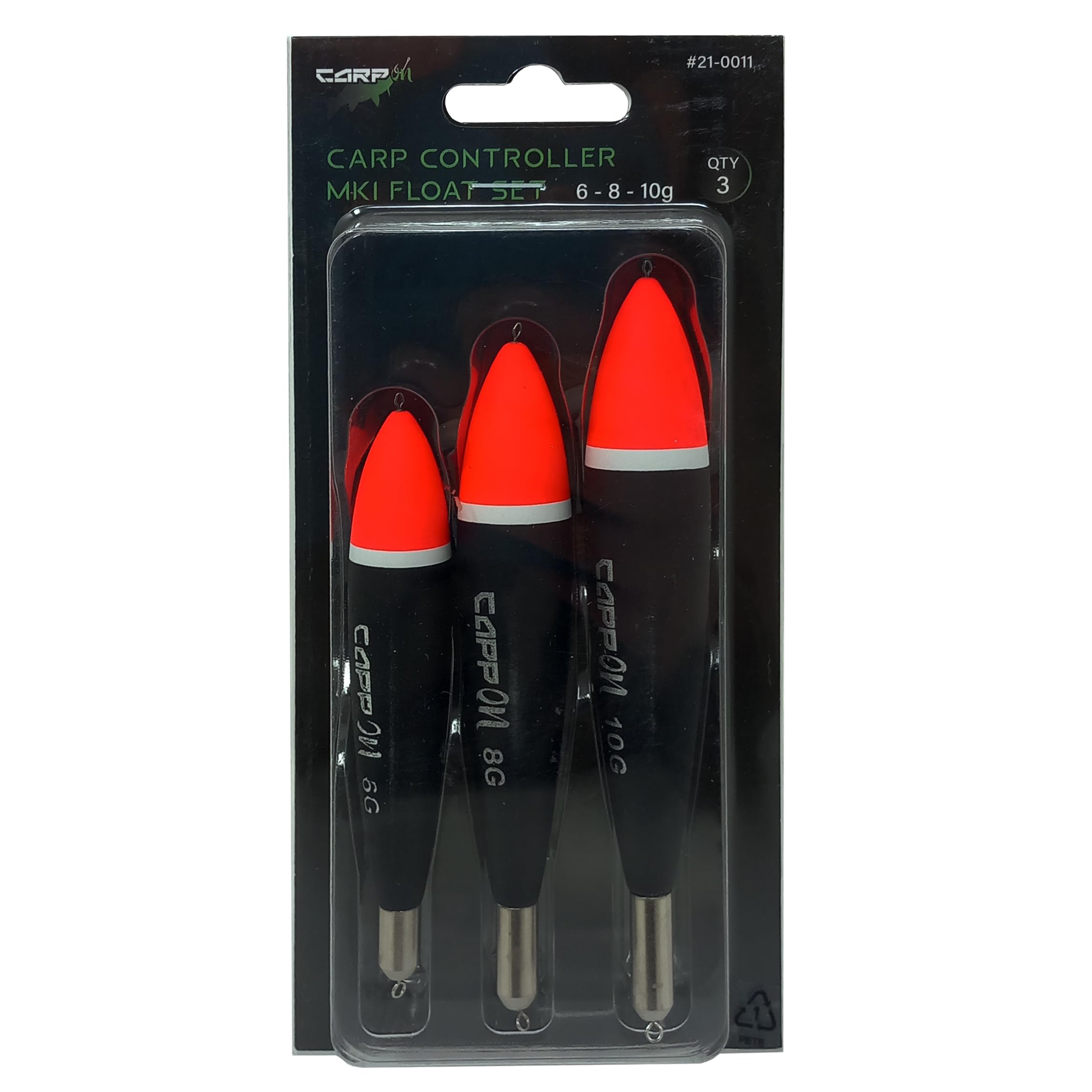 Carp On Carp Controller MK1 Surface Controller Float Set 3pc 6g 8g 10g | Floater & Surface Carp Fishing [21-0011]