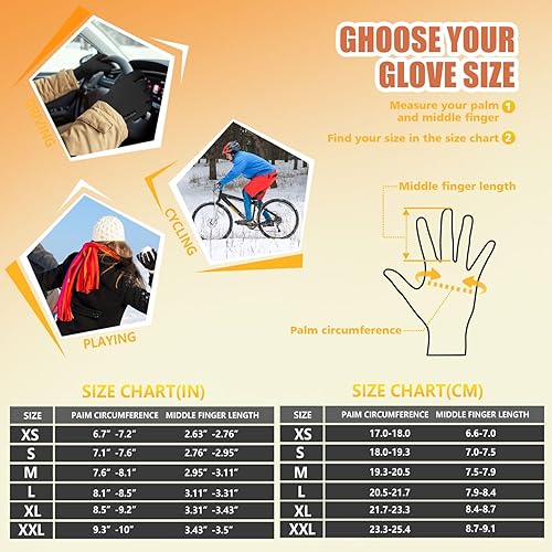 Miniatura 6 de ihuan - Guantes impermeables de invierno, para esquí de nieve, resistentes al viento, unisex, térmicos, para pantalla táctil, correr, ciclismo