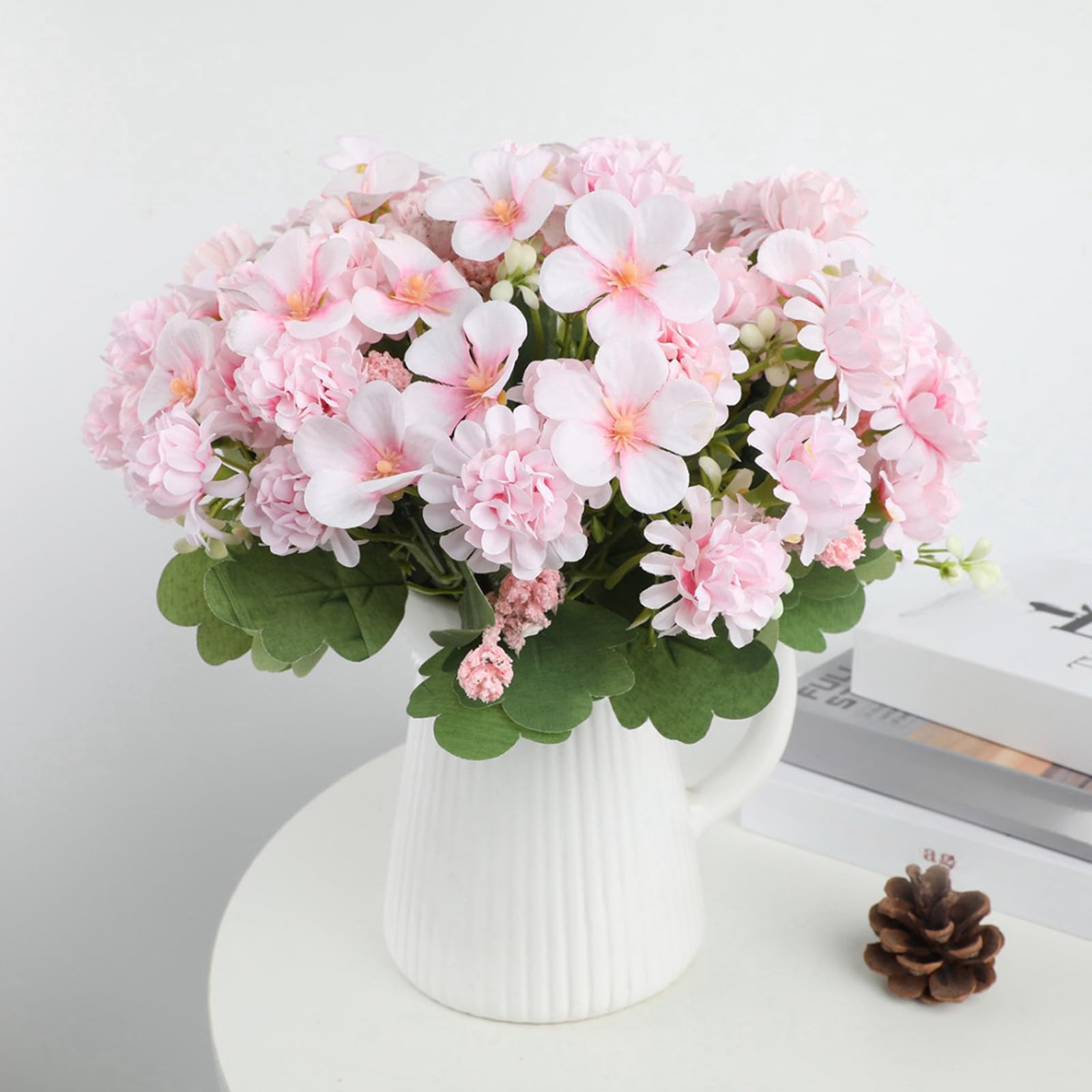 astylishome Faux Flowers that Look Real for Outdoors Wedding Bouquet Artificial Rose Bouquets Beautiful Bridal Bridesmaid Flower Artificial Silk Flowers White 3510 - Image 4