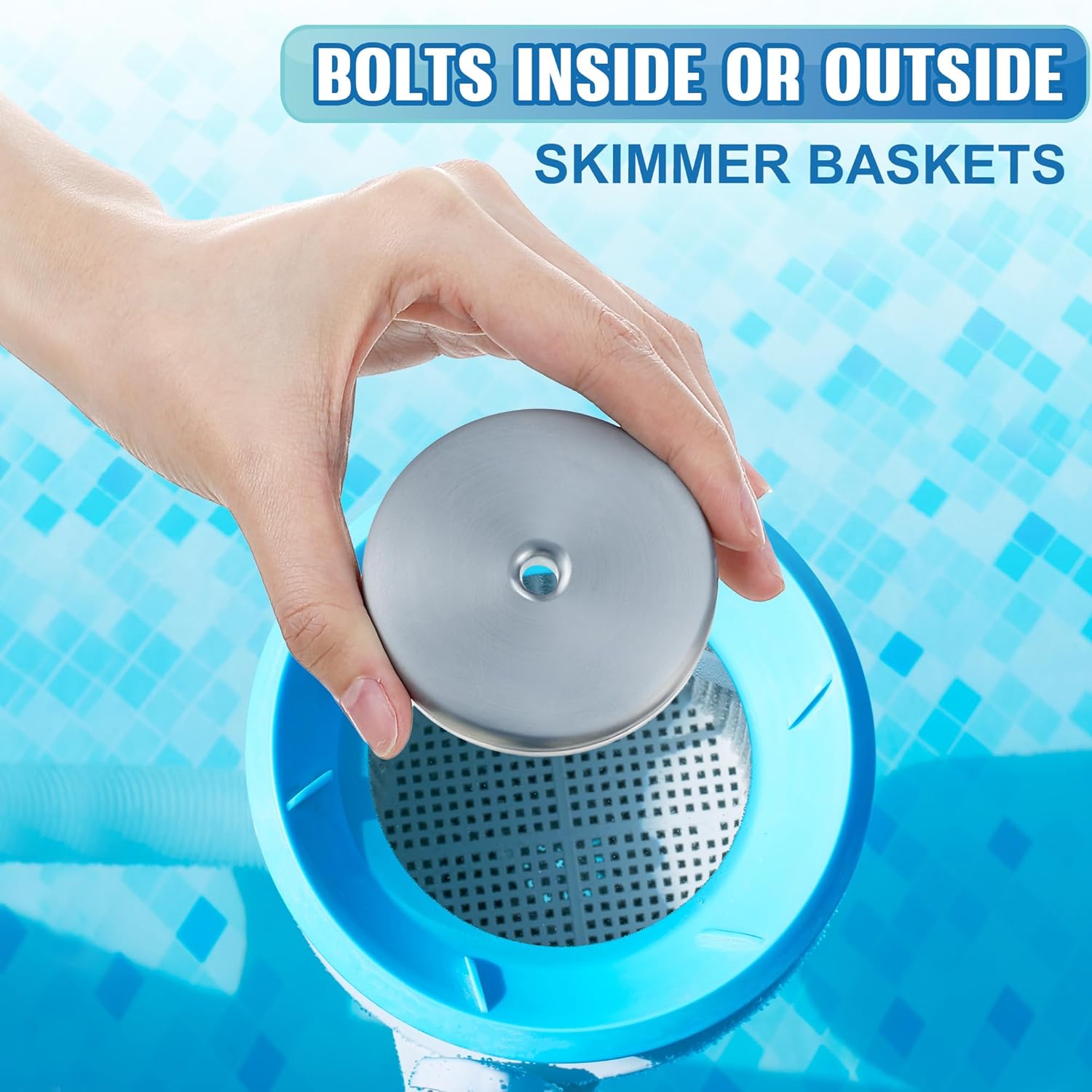 Dreyoo 3 Pack Zinc Anode Weight, 8.57Oz Heavier Pool Skimmer Basket Weight Against Corrosion and Electrolysis Sacrificial Anode, Keep Your Skimmer Basket in Place, Salt System Swimming Pool Must-Have