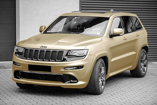 Vista 8 de 2 piezas de 4 x 8 pulgadas (10 x 20 cm) Muestra de película adhesiva de vinilo satinado cromo champagne dorado mate para envoltura de automóvil, sin