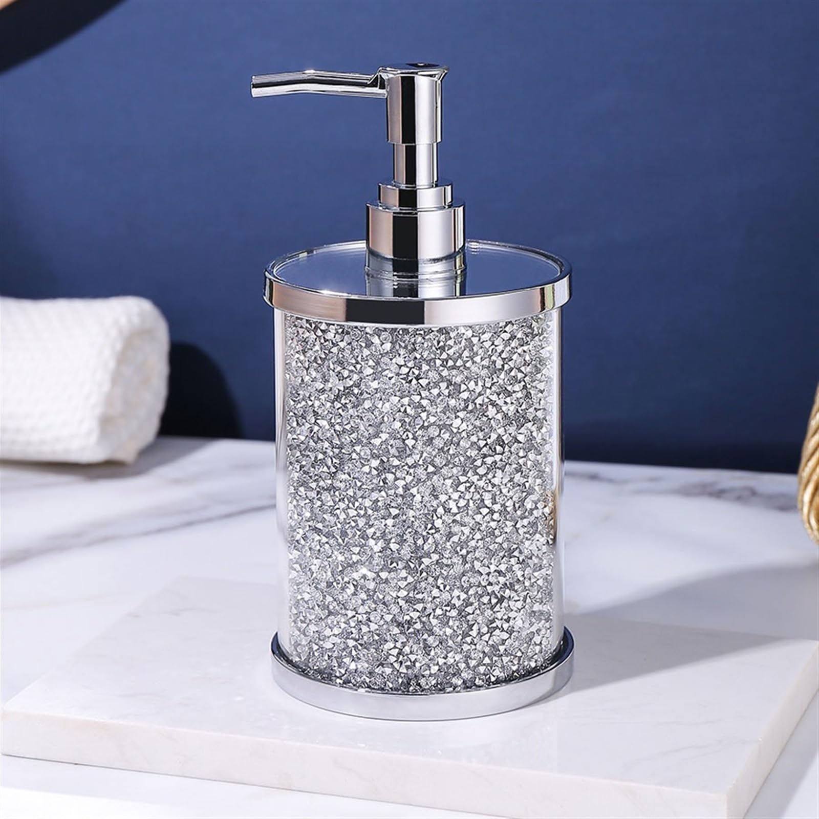 ENGENDER Seifenspender Badezimmer-Shampoo-Duschgel-Spenderflasche, 130 ml, hochwertiges Glas, Presstyp, Pumpflasche, Haushaltsseifenspender Badezimmerzubehör(B)